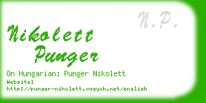 nikolett punger business card
